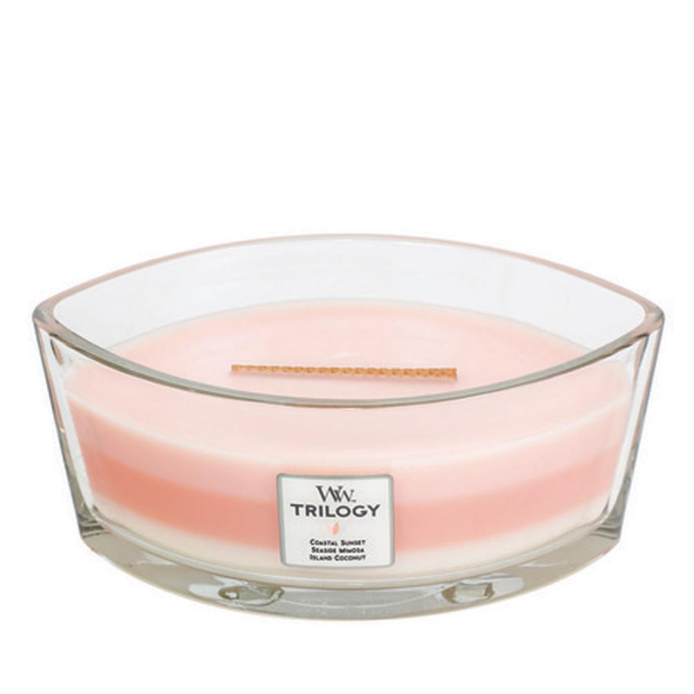 WoodWick Trilogy Island Getaway HearthWick Ellipse Jar Candle £30.59
